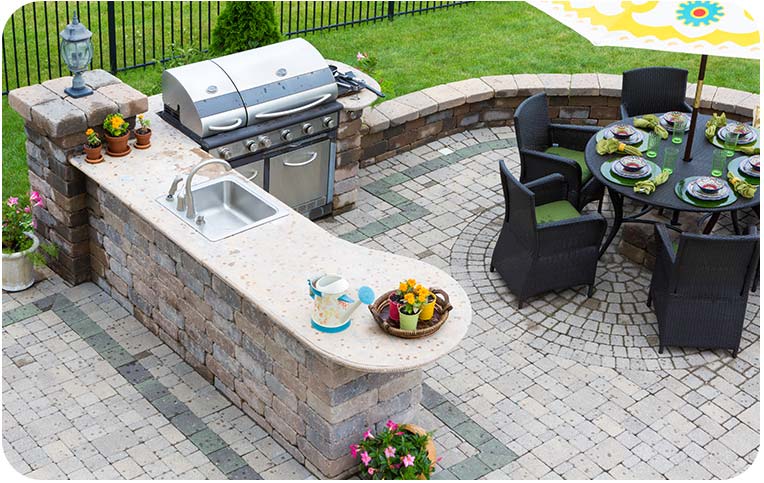 outdoor kitchen masonry